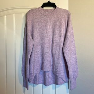 NWT, Lilac Purple, Boucle Blouson-Sleeve sweater